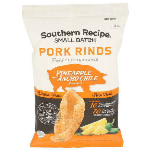 Southern Recipe Small Batch Pineapple Ancho Chile Pork Rinds – 4 OZ – Healthy Snack