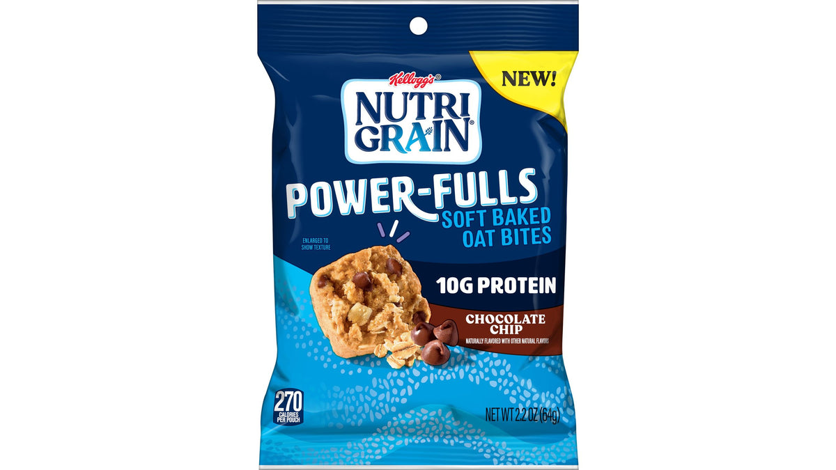 Nutri-Grain Power-Fulls Chocolate Chip Protein Oat Bites – 2.2 OZ – Healthy Snack
