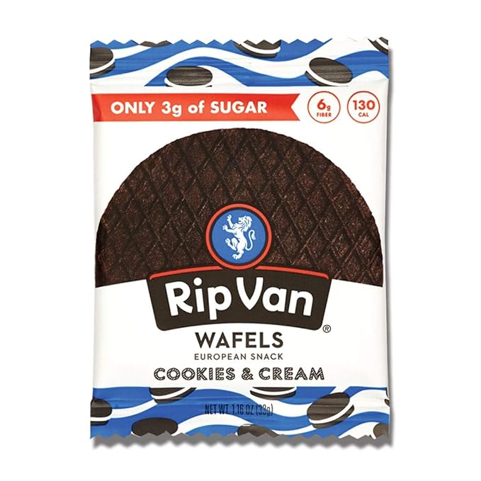 Rip Van Wafels Cookies & Cream Wafels – 1.16 OZ – Healthy Snack