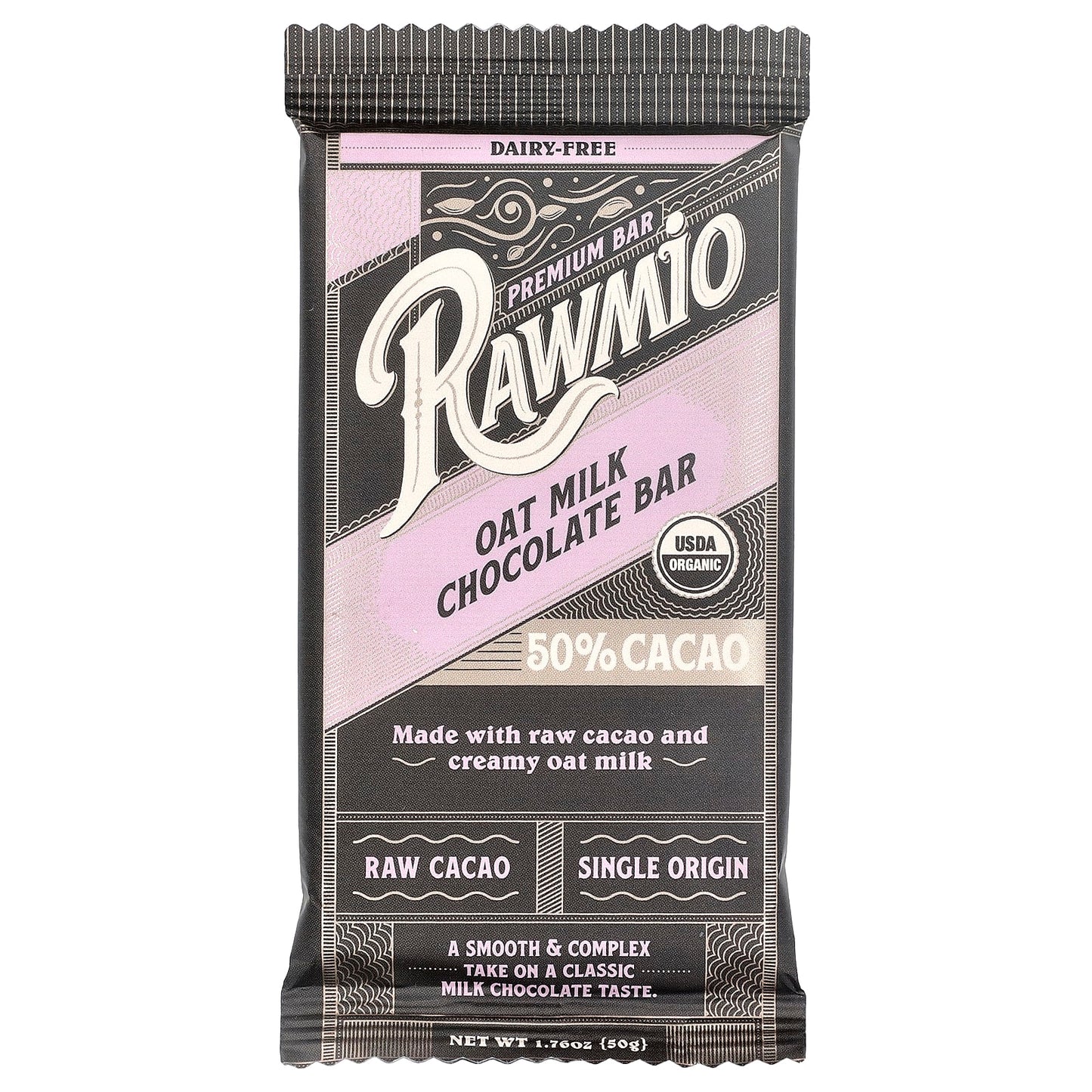 Rawmio Oat Milk Chocolate Bar – 1.76 OZ – Healthy Snack
