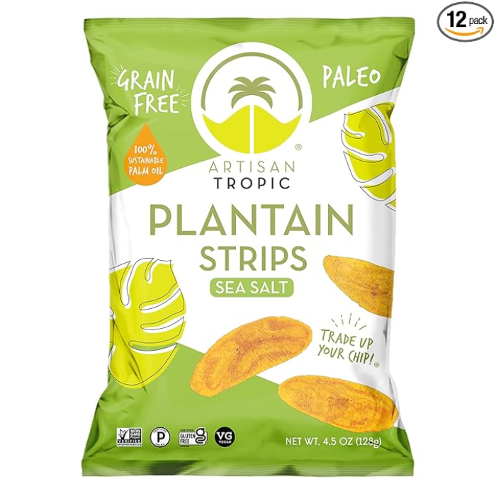 Artisan Tropic Sea Salt Plantain Strips – 4.5 OZ – Better-for-You Snack