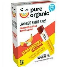 Pure Organic Layered Fruit Bars – Organic Fruit Snack Bar – 0.63 OZ – Healthy Snacks