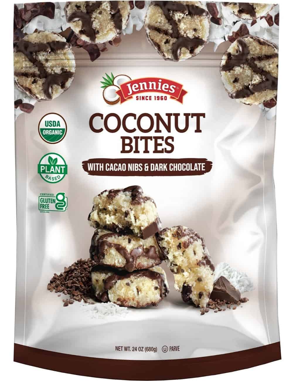 Jennie’s Macaroons Organic Cacao Bites – Coconut & Cacao – 24 OZ – Healthy Snack