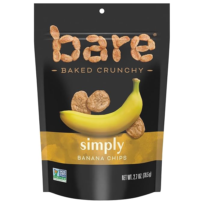Bare Baked Crunchy Banana Chips – 2.7 OZ – Healthy Snacks