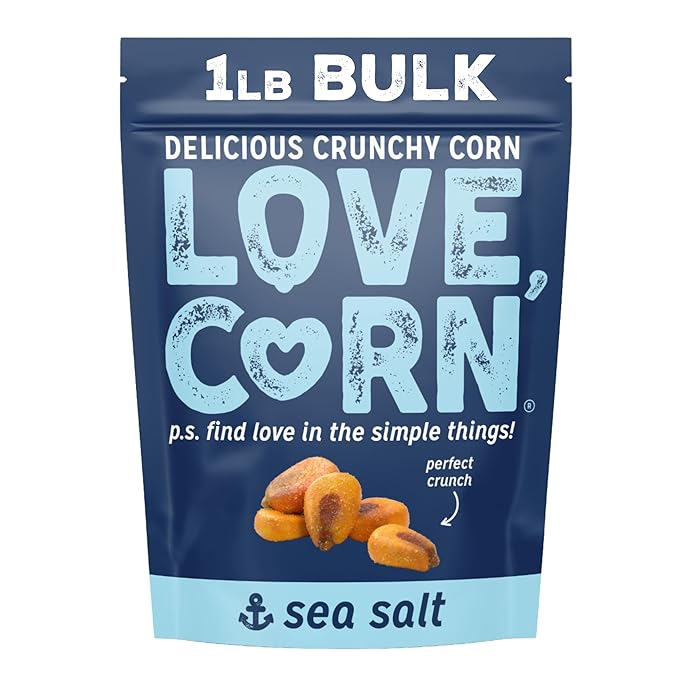 LOVE CORN Sea Salt Crunchy Corn – 16 OZ  – Healthy Snack