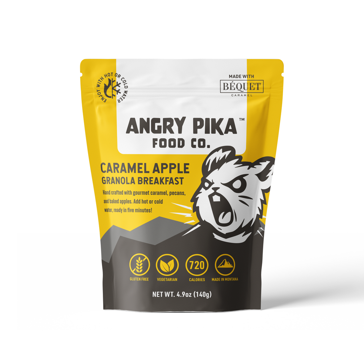 Angry Pika Caramel Apple Granola – 4.90 OZ – Healthy Breakfast Snack