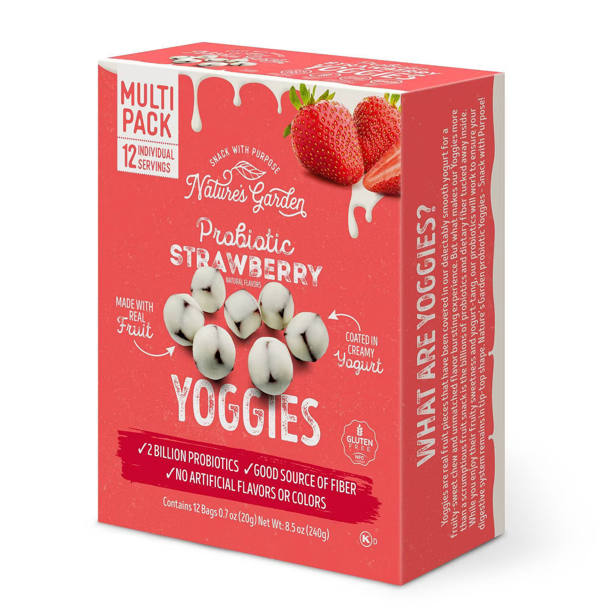 Nature's Garden Strawberry Probiotic Yoggies Fruit Snacks – 8.5 OZ – Healthy Snack