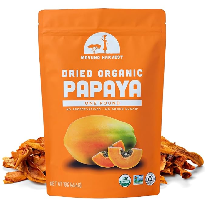 Mavuno Harvest Papaya Dried Fruit Snacks – 16 OZ – Healthy Snack