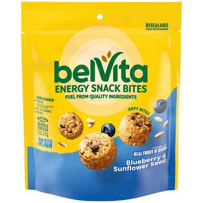 BelVita Blueberry and Sunflower Seed Snack Bites – 5 OZ – Whole-Grain Snack
