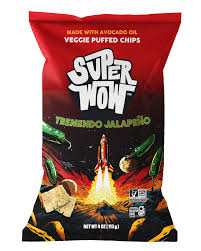 SuperWow Tremendo Jalapeño Veggie Puffed Chips – 1 OZ – Healthy Snacks