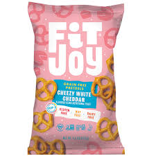 FitJoy White Cheddar Grain-Free Pretzel Twists – 4.5 OZ – Healthy Snacks