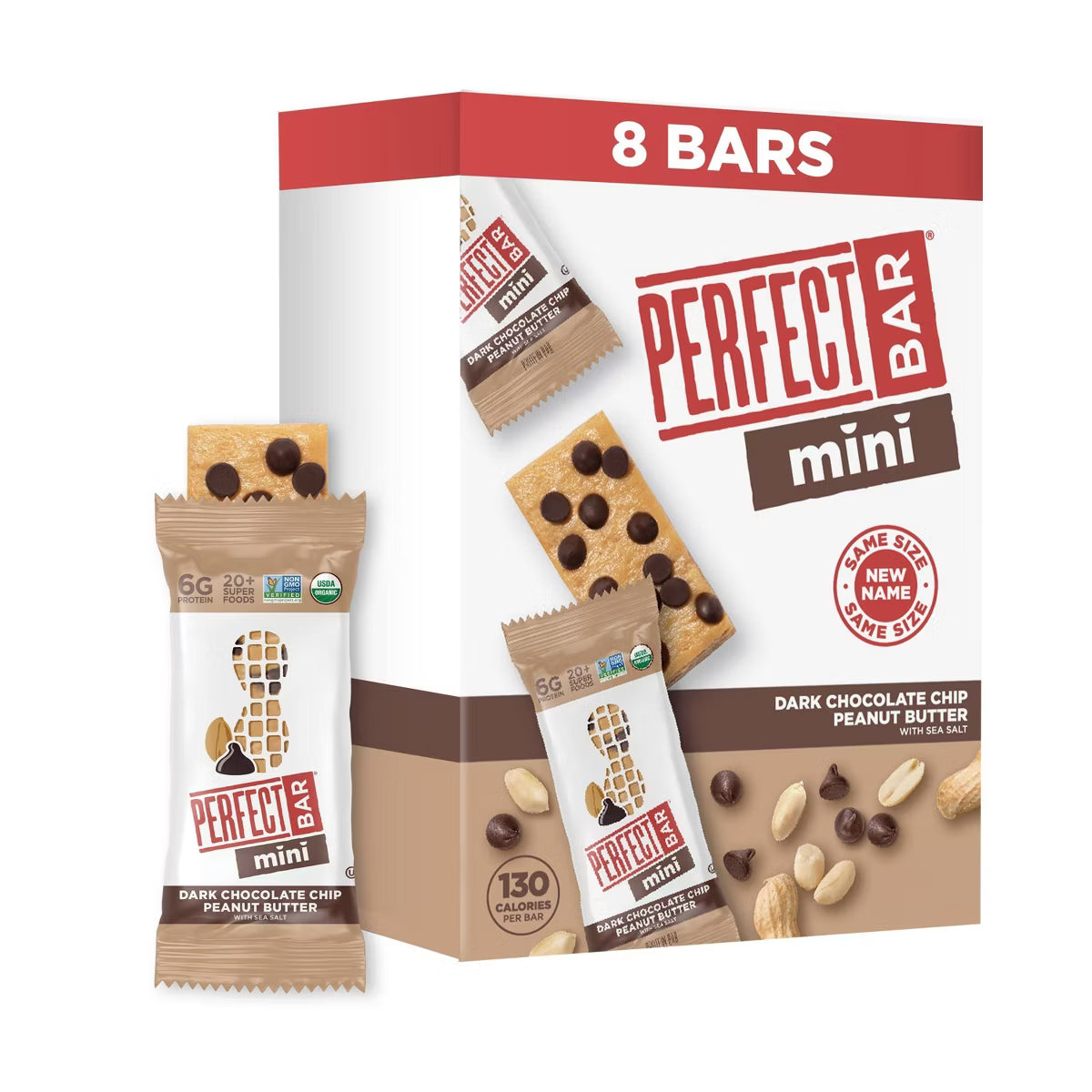 Perfect Bar Mini Chocolate Chip Peanut Butter Bars – 7 OZ – Healthy Snack