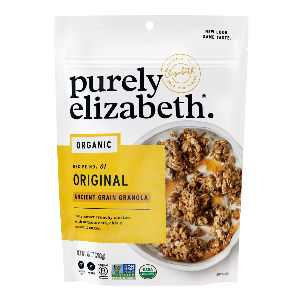 Purely Elizabeth Original Grain Granola – 10OZ – Organic Snack